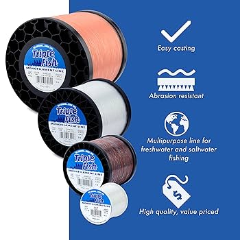 Triple Fish Mono Line, 200-Pound (90.7 Kg) Test, .059 in